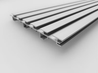 Anodised Aluminium, White 9003 and Black Tex of 6060x150mm / Anodizado, Blanco Mate 9003 y Negro Texturado de 6060x150mm